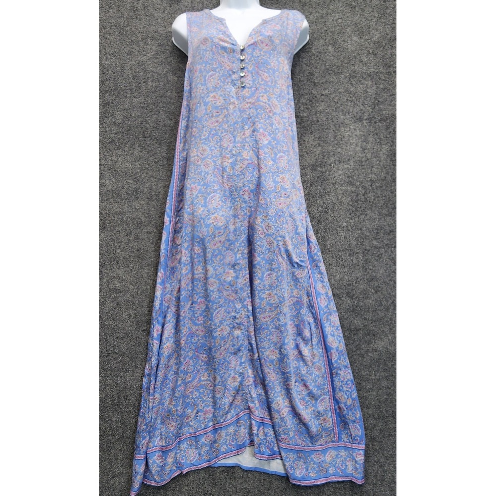 J. Jill‎ Lenzing Ecovero Paisley Sleeveless Boho Maxi Dress Women's Large